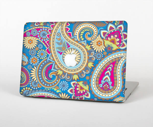 The Blue & Pink Layered Paisley Pattern V3 Skin for the Apple MacBook Pro Retina 15"