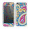 The Blue & Pink Layered Paisley Pattern V3 Skin for the Apple iPhone 5c