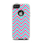 The Blue & Pink Sharp Chevron Pattern Apple iPhone 5-5s Otterbox Commuter Case Skin Set