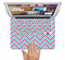 The Blue & Pink Sharp Chevron Pattern Skin Set for the Apple MacBook Air 11"