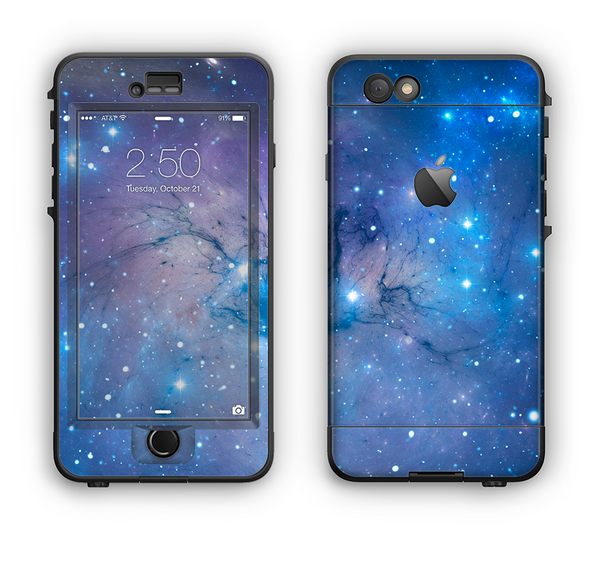 The Blue & Purple Mixed Universe Apple iPhone 6 LifeProof Nuud Case Skin Set