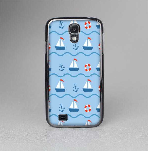 The Blue & Red Nautical Sailboat Pattern Skin-Sert Case for the Samsung Galaxy S4