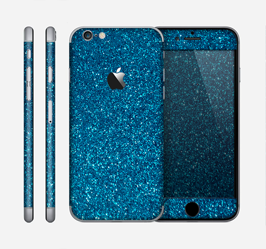 The Blue Sparkly Glitter Ultra Metallic Skin for the Apple iPhone 6