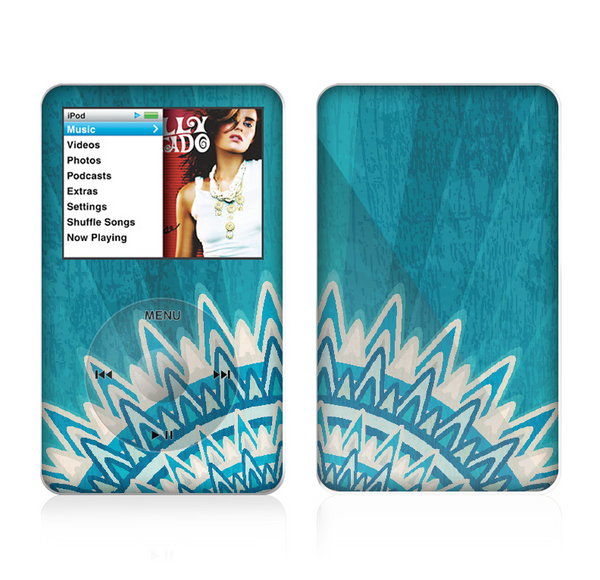 The Blue Spiked Orb Pattern V3 Skin For The Apple iPod Classic