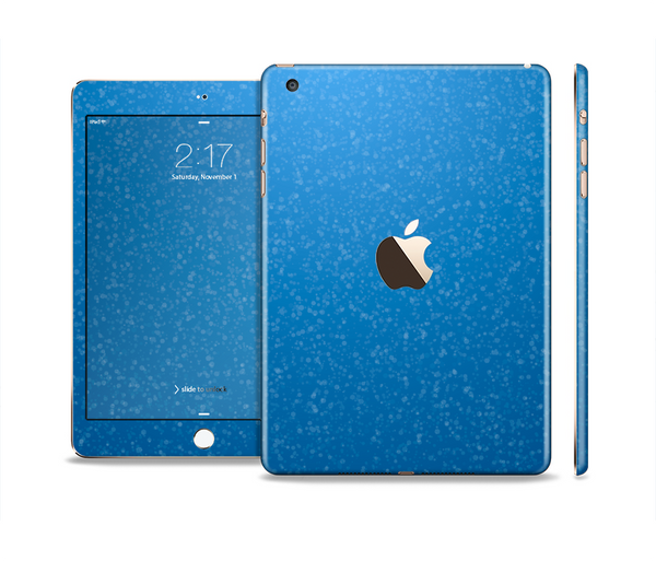The Blue Subtle Speckles Full Body Skin Set for the Apple iPad Mini 3