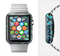 The Blue & Teal Lace Texture Full-Body Skin Kit for the Apple Watch