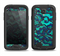 The Blue & Teal Lace Texture Samsung Galaxy S4 LifeProof Nuud Case Skin Set