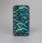 The Blue & Teal Lace Texture Skin-Sert Case for the Apple iPhone 4-4s