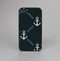 The Blue & Teal Vintage Solid Color Anchor Linked Skin-Sert Case for the Apple iPhone 4-4s