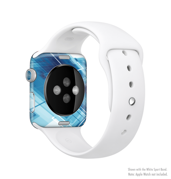 The Blue Transending Squares Full-Body Skin Kit for the Apple Watch