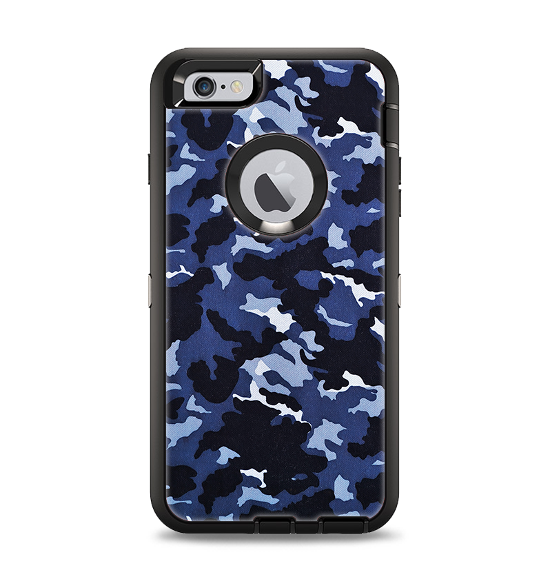 The Blue Vector Camo Apple iPhone Plus Otterbox Defender Case