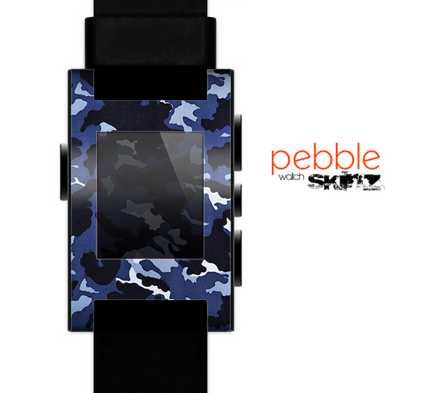 The Blue Vector Camo Skin for the Pebble SmartWatch