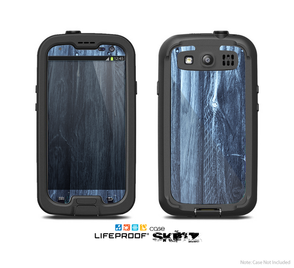 The Blue Washed WoodGrain Skin For The Samsung Galaxy S3 LifeProof Case