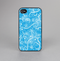 The Blue & White Abstract Swirly Pattern Skin-Sert Case for the Apple iPhone 4-4s