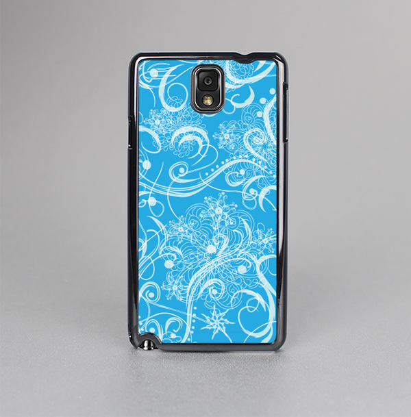 The Blue & White Abstract Swirly Pattern Skin-Sert Case for the Samsung Galaxy Note 3