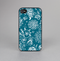 The Blue & White Floral Sketched Lace Patterns v21 Skin-Sert Case for the Apple iPhone 4-4s