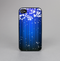 The Blue & White Rain Shimmer Strips Skin-Sert Case for the Apple iPhone 4-4s
