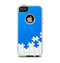 The Blue & White Scattered Puzzle Apple iPhone 5-5s Otterbox Commuter Case Skin Set