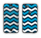 The Blue Wide Chevron Pattern Apple iPhone 6 Plus LifeProof Nuud Case Skin Set