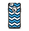 The Blue Wide Chevron Pattern Apple iPhone 6 Otterbox Commuter Case Skin Set