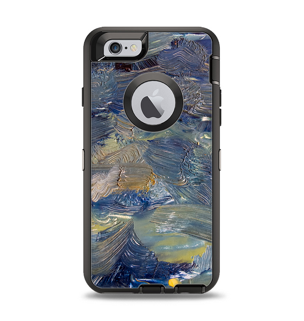 The Blue & Yellow Abstract Oil Painting Apple iPhone 6 Otterbox Defender Case Skin Set