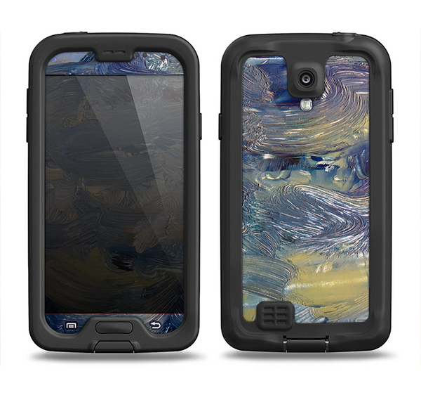 The Blue & Yellow Abstract Oil Painting Samsung Galaxy S4 LifeProof Nuud Case Skin Set