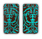 The Blue and Brown Elegant Lace Pattern Apple iPhone 6 Plus LifeProof Nuud Case Skin Set