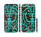 The Blue and Brown Elegant Lace Pattern Sectioned Skin Series for the Apple iPhone 6s Plus