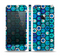 The Blue and Green Vibrant Hexagons Skin Set for the Apple iPhone 5