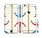 The Blue and Red Simple Anchor Pattern Sectioned Skin Series for the Apple iPhone 6 Plus
