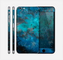 The Blue and Teal Paint Skin for the Apple iPhone 6 Plus