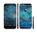 The Blue and Teal Painted Universe Sectioned Skin Series for the Apple iPhone 6 Plus