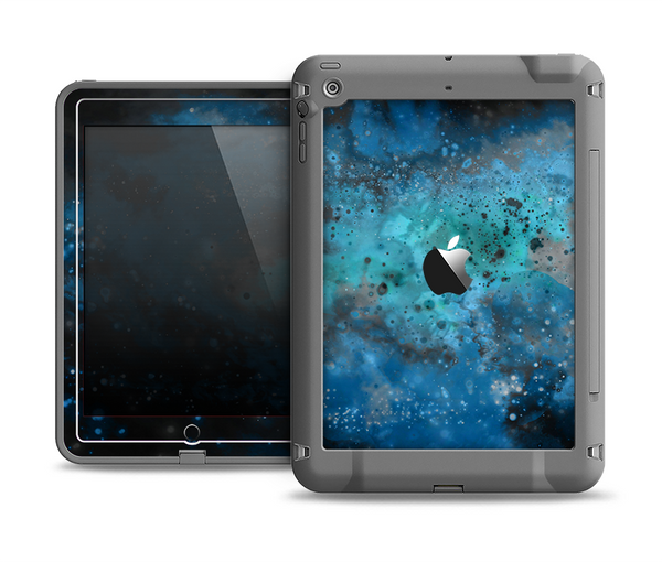 The Blue and Teal Painted Universe Apple iPad Mini LifeProof Fre Case Skin Set