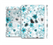 The Blue and White Floral Laced Pattern Skin Set for the Apple iPad Mini 4