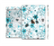 The Blue and White Floral Laced Pattern Full Body Skin Set for the Apple iPad Mini 3