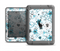 The Blue and White Floral Laced Pattern Apple iPad Air LifeProof Nuud Case Skin Set