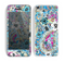The Blue and White Floral Laced Pattern Skin for the Apple iPhone 5c