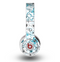 The Blue and White Floral Laced Pattern Skin for the Original Beats by Dre Wireless Headphones