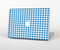 The Blue and White Woven Plaid Pattern Skin for the Apple MacBook Pro Retina 15"
