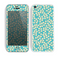 The Blue and Yellow Floral Pattern V43 Skin for the Apple iPhone 5c