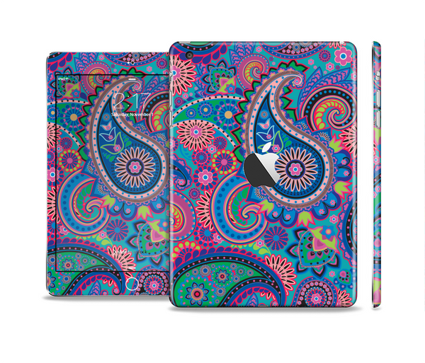 The Bold Colorful Paisley Pattern Skin Set for the Apple iPad Mini 4