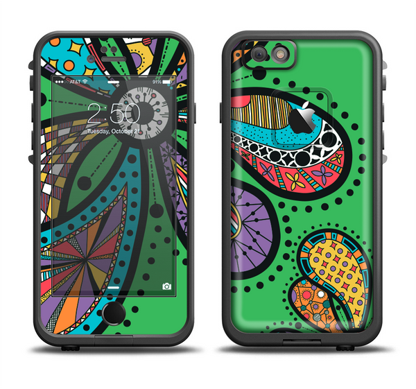 The Bold Paisley Flower Apple iPhone 6/6s LifeProof Fre Case Skin Set