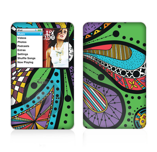 The Bold Paisley Flower Skin For The Apple iPod Classic