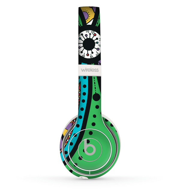 The Bold Paisley Flower Skin Set for the Beats by Dre Solo 2 Wireless Headphones