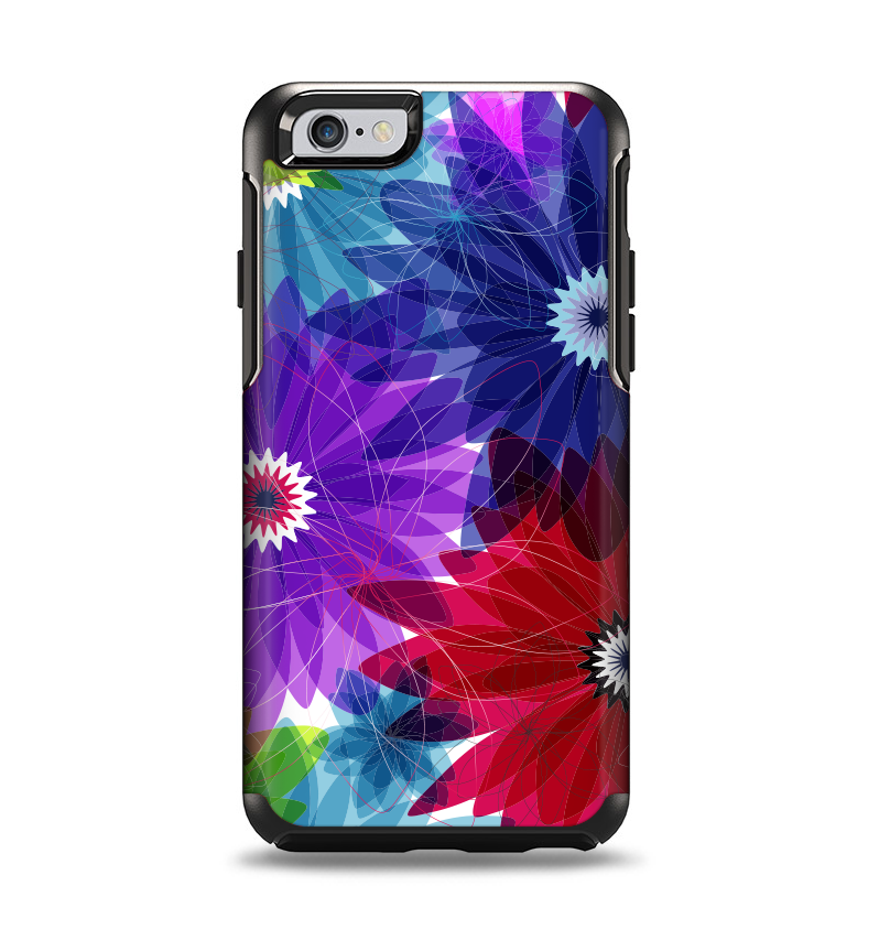 The Boldly Colored Flowers Apple iPhone 6 Otterbox Symmetry Case Skin Set