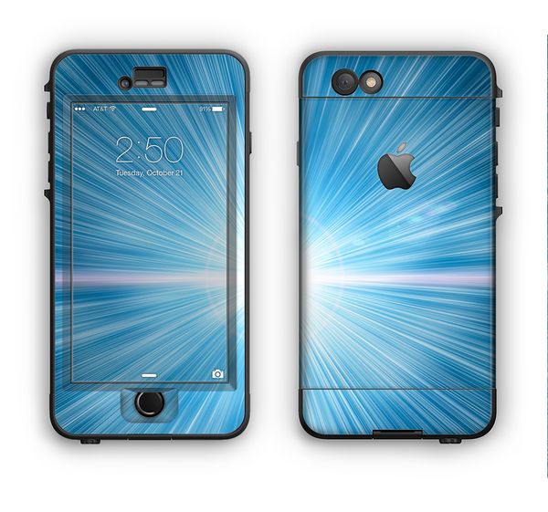 The Bright Blue Light Apple iPhone 6 Plus LifeProof Nuud Case Skin Set