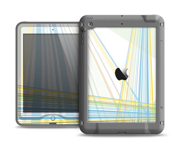 The Bright Blue and Yellow Lines Apple iPad Air LifeProof Nuud Case Skin Set
