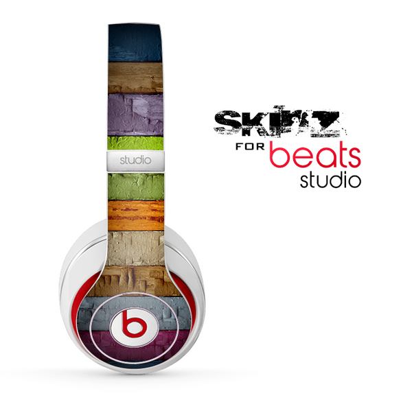 The Bright Colored Peeled Wood Planks Skin for the Beats Studio