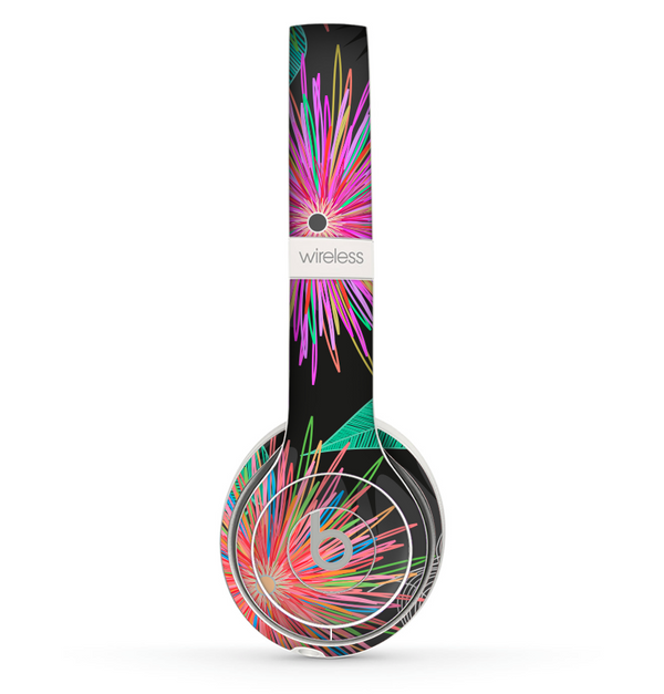The Bright Colorful Flower Sprouts Skin Set for the Beats by Dre Solo 2 Wireless Headphones