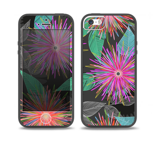 The Bright Colorful Flower Sprouts Skin Set for the iPhone 5-5s Skech Glow Case